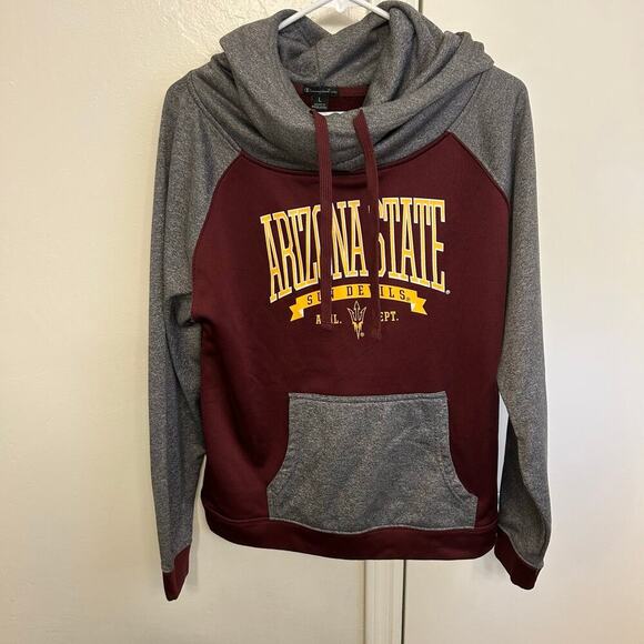 Champion ASU Arizona State Sun Devils High Neck Pullover Hoodie – Size Large - Picture 1 of 8